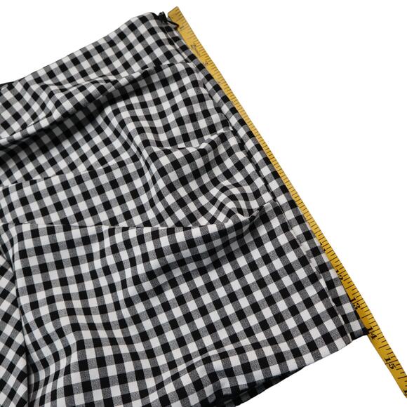 Zara Womens Gingham Wrap Skort Size Small Black White Preppy Picnic Brunch Date - Picture 10 of 11